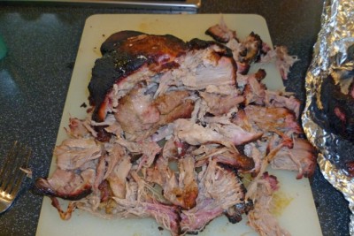 Pork being pulled